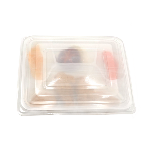 Caja plástica disponible de la comida de los PP del envase para llevar de una sola capa clásico de 4 compartimientos