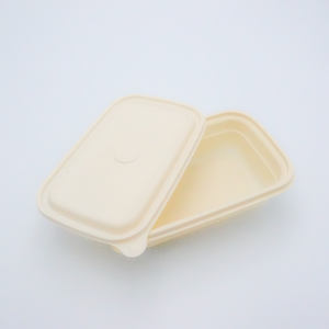 Caja de delicatessen para llevar biodegradable de empaquetado de la maicena del rectángulo 1000ml