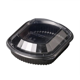 Caja de comida para llevar de plástico desechable esencial de un compartimento para restaurante