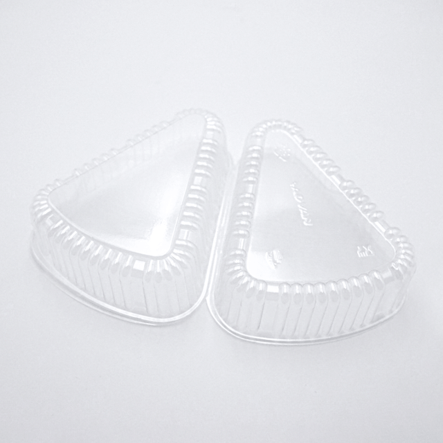 Sándwich de pastel triangular que empaqueta la caja plástica disponible de la cubierta de la categoría alimenticia