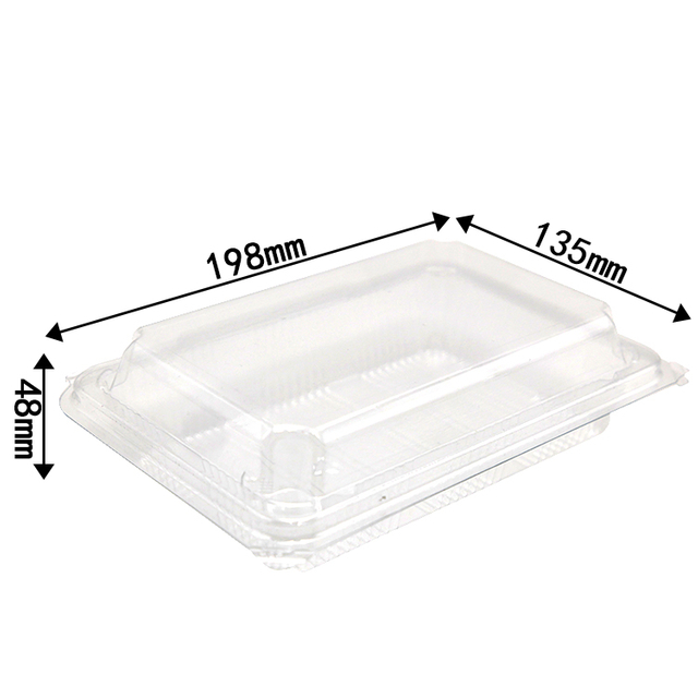Caja plástica disponible de la panadería de la cubierta del acondicionamiento de los alimentos para llevar de tamaño mediano