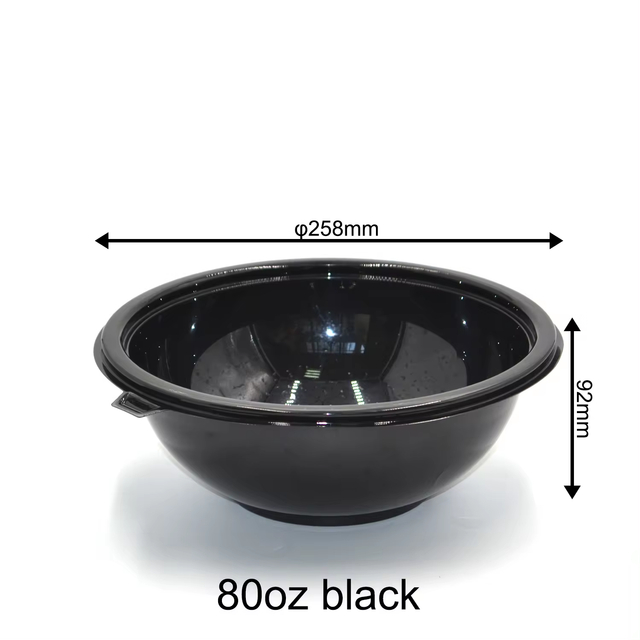 Ensalada de frutas 80OZ que empaqueta el cuenco de ensalada disponible para la comida para llevar del envase disponible del partido