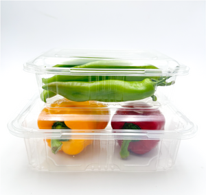 Acondicionamiento de alimentos disponible transparente para la caja plástica de la fruta del ANIMAL DOMÉSTICO de la cubierta del rectángulo de Vegestable